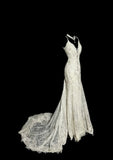 Charming Wedding Dress Spaghetti Straps Backless Mermaid Wedding Dress HZ0319