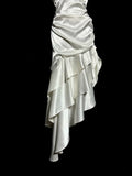 Beauty Prom Dress Halter Pleated Asymmetrical Hem Evening Dress Gala Dress Cocktail Dress HZ0319