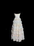 Beauty Wedding Dress A Line Strapless Pleated Tiered Wedding Dress HZ0319