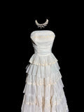 Beauty Wedding Dress A Line Strapless Pleated Tiered Wedding Dress HZ0319