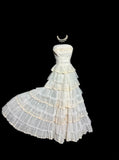 Beauty Wedding Dress A Line Strapless Pleated Tiered Wedding Dress HZ0319