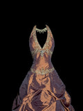 Gorgeous Prom Dress A Line Halter Pleated Evening Dress Gala Dress HZ0319