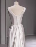 Charming Wedding Dress Spaghetti Straps Pleated Wedding Dress HZ0319