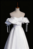 Elegant Wedding Dress Off Shoulder Ruffle Wedding Dress HZ0319