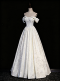 Charming Wedding Dress Off Shoulder Pleated Wedding Dress HZ0319