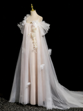 Beauty Prom Dress A Line Off Shoulder Tulle Prom Dress Evening Gown Birthday Party Dress HZ0319