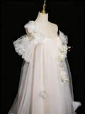 Beauty Prom Dress A Line Off Shoulder Tulle Prom Dress Evening Gown Birthday Party Dress HZ0319