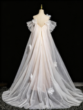 Beauty Prom Dress A Line Off Shoulder Tulle Prom Dress Evening Gown Birthday Party Dress HZ0319