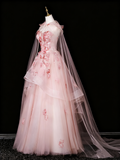 Shiny Prom Dress Sweetheart Tulle Floral Birthday Party Outfits Evening Ball Gown HZ0319