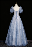 Gorgeous Prom Dress A Line V-neck Pleated Birthday Party Outfits Evening Dress HZ0319