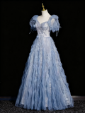 Gorgeous Prom Dress A Line V-neck Pleated Birthday Party Outfits Evening Dress HZ0319