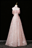 Sweet Prom Dress A Line Off Shoulder Floral Evening Gown Birthday Party Dress HZ0319