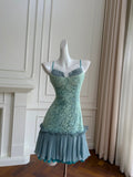 Beauty Homecoming Dress Spaghetti Straps Pleated Short Prom Dress Birthday Party Outfits Cocktail Dress HZ0319