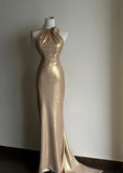 Beauty Prom Dress Halter Mermaid Evening Dress Gala Dress HZ0319
