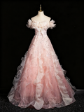 Gorgeous Prom Dress Off Shoulder Ruffle Tulle Evening Dress Birthday Party Dress HZ0319