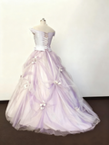 Beauty Prom Dress Crew Neck Tulle Quinceanera Dress Evening Dress Ball Gown HZ0319