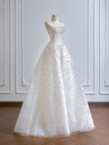 Shiny Wedding Dress Strapless Crystal Wedding Dress HZ0319