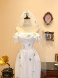 Newest Wedding Dress Off Shoulder Floral Wedding Dress HZ0319