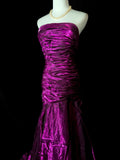Gorgeous Prom Dress Strapless Pleated Mermaid Evening Dress Birthday Party Dress HZ0319