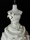 Retro Wedding Dress Strapless Pleated Wedding Dress HZ0319
