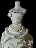 Retro Wedding Dress Strapless Pleated Wedding Dress HZ0319
