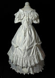 Retro Wedding Dress Off Shoulder Pleated Wedding Dress HZ0319