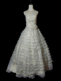 Retro Wedding Dress Strapless Tiered Wedding Dress HZ0319
