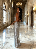 Shiny Prom Dress Straps Backless Fit Birthday Party Dress Cocktail Dress HZ0319