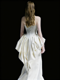 New Arrival Wedding Dress Strapless Pleated Mermaid Wedding Dress HZ0319