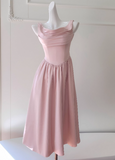 New Arrival Prom Dress A Line Straps Pleated Birthday Party Dress Evening Dress HZ0319
