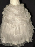 Retro Wedding Dress Strapless Ruffle Tulle Pleated Wedding Dress HZ0319