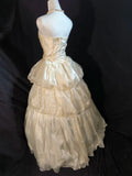 Vintage Wedding Dress Strapless Pleated Wedding Dress HZ0319