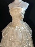 Vintage Wedding Dress Strapless Pleated Wedding Dress HZ0319