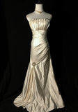 Vintage Wedding Dress A Line Strapless Pleated Wedding Dress HZ0319