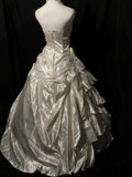 Vintage Wedding Dress Strapless Pleated Tiered Wedding Dress HZ0319