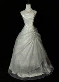 Retro Wedding Dress Spaghetti Straps Tulle Flower Wedding Dress HZ0319