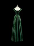 Elegant Prom Dress Dark Green A Line Straps Pleated Evening Dress Gala Dress HZ0319