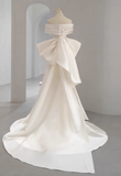 Minimalist Wedding Dress Off Shoulder Pleated Mermaid Wedding Dress HZ0319
