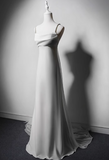 Minimalist Wedding Dress A Line Spaghetti Straps Wedding Dress HZ0319
