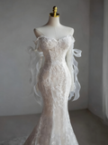 Elegant Wedding Dress Sweetheart Lace Mermaid Wedding Dress HZ0319