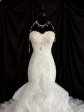 Popular Wedding Dress Sweetheart Pleated Ruffle Mermaid Wedding Dress HZ0319
