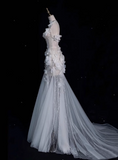 Luxury Prom Dress Spaghetti Straps Tulle Floral Evening Dress Gala Dress HZ0319
