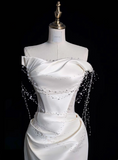 New Arrival Wedding Dress Off Shoulder Pleated Mermaid Wedding Dress HZ0319