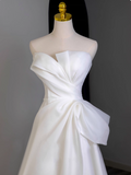 New Arrival Wedding Dress A Line Strapless Pleated Wedding Dress HZ0319