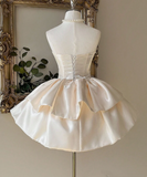 Beauty Homecoming Dress Strapless Pleated Short Prom Dress Sweet16 Outfits HZ0319