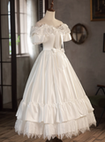 Elegant Wedding Dress Off Shoulder Pleated Lace Wedding Dress HZ0319