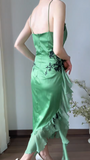 Beauty Prom Dress Spaghetti Straps Pleated Ruffle Evening Dress Party Dress HZ0319