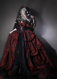 Beauty Prom Dress Black and Wine Red Off Shoulder Pleated Ball Gown Sweet 16 Dress Evening Dress HZ0319