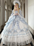 New Arrival Prom Dress Square Neck Lace Tiered Ball Gown Quinceanera Outfits Evening Dress HZ0319