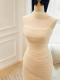 New Arrival Wedding Dress Strapless Tulle Pleated Mermaid Wedding Dress HZ0319